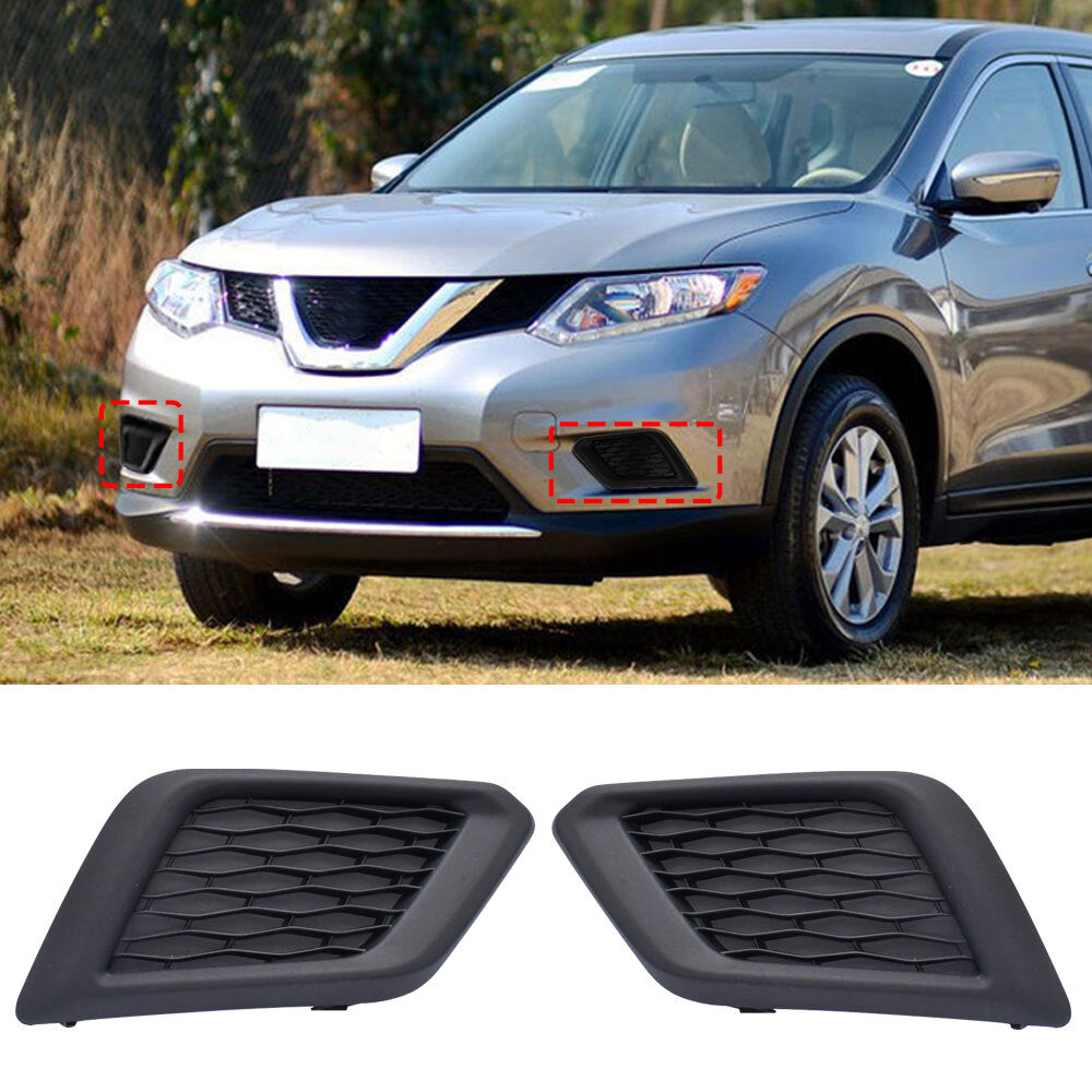 for Nissan Rogue 2014-2016 Front Bumper Insert Grille Fog Light Cover Bezel
