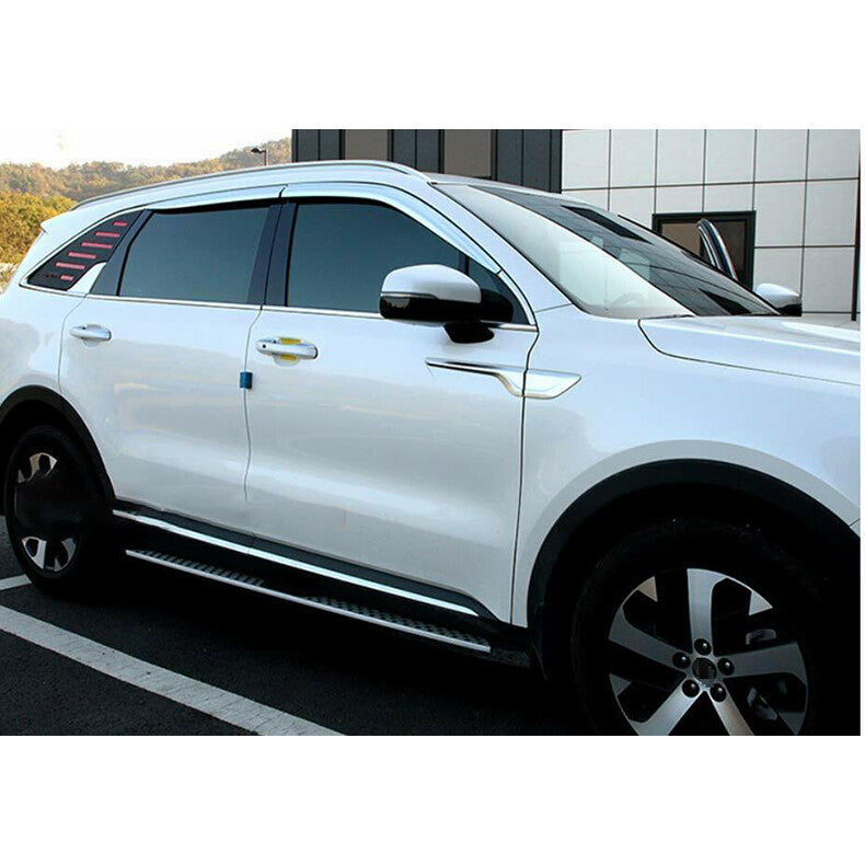 for Kia Sorento 2021-23 Chrome Window Visor Vent Sun Shade Rain Guard Door Visor