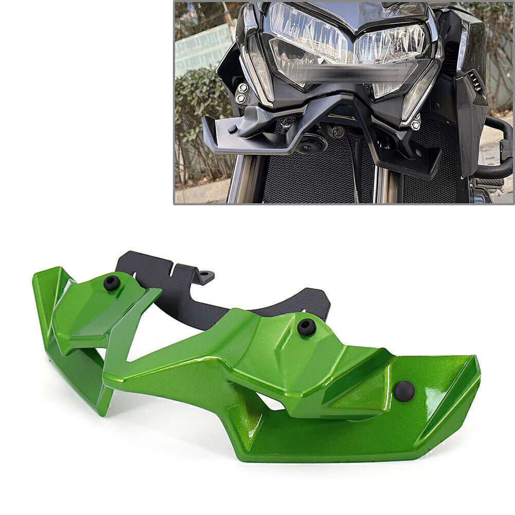for Kawasaki Z900 Naked Front Spoiler Wing Aerodynamic Rear Spoiler Motor green