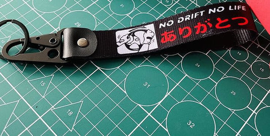 Car keychain/key ring with lanyard, car accessories, drift black, suitable for Honda and for Acura .