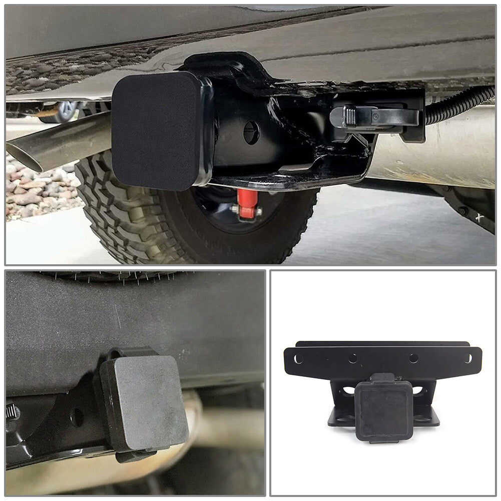 Tow Trailer Hitch Receiver Cover Plug Dust Cap for Jeep for Wrangler JK JL Black ABS