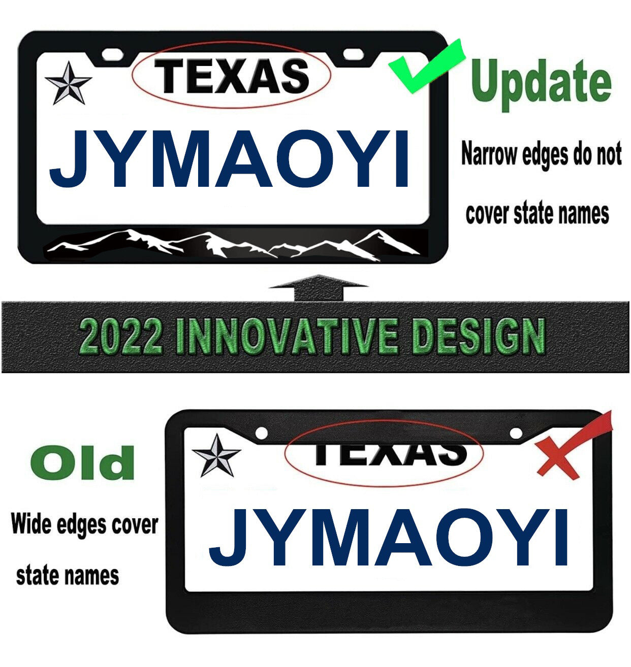 for Subaru Accessories Mountains Raised Car License Plate Frame Rustproof Cover