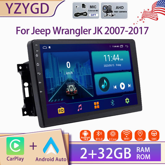 for Jeep for Wrangler JK 2007-2017 Stereo Android Auto Carplay Car Radio GPS Screen