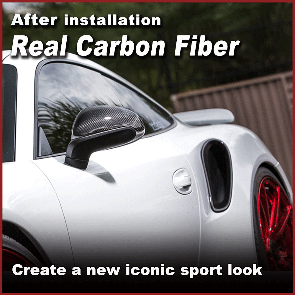 Real Carbon Fiber Side Air Fender Vent Cover for Porsche 911 991 Turbo S 2014-16