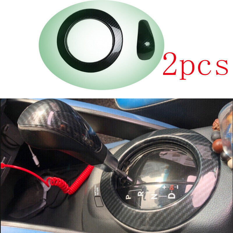 Carbon Fiber Console Gear Shift Ring Cover Trim for Hyundai for Veloster 2012-2017