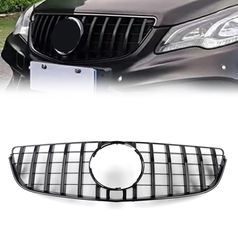 GTR Style Front Bumper Hood Radiator Grille for Benz E Class 2014-2016