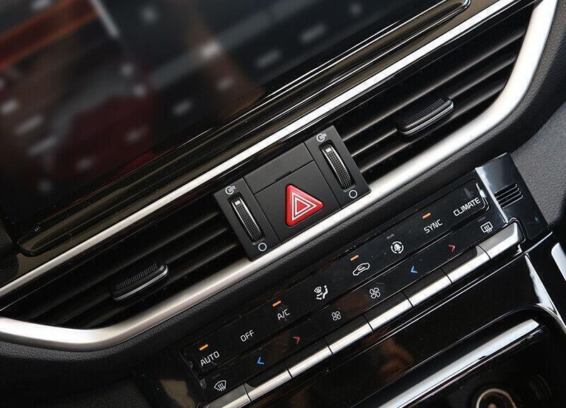 Carbon Fiber Print Central Console Button Cover Trim for Kia Forte K3 2019-2023