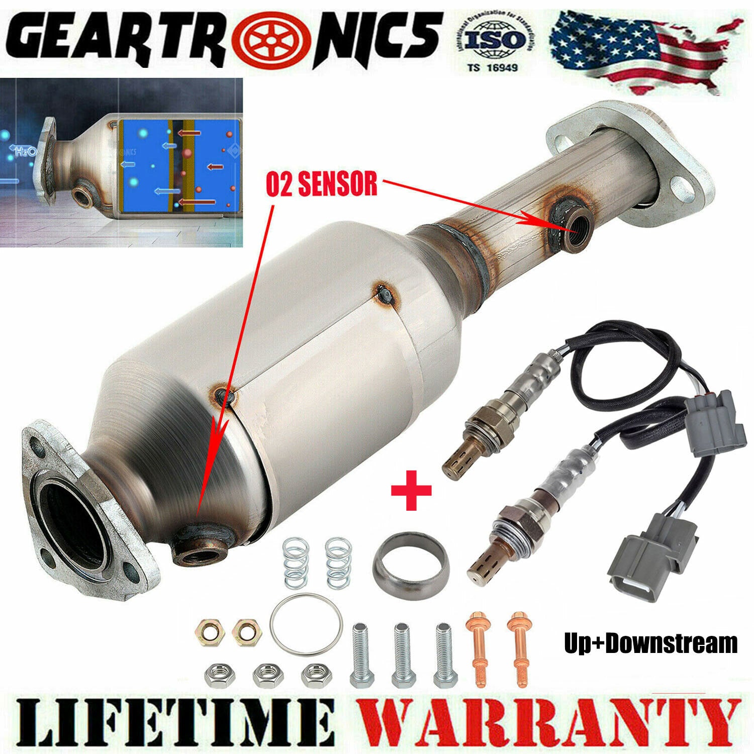 Direct-Fit Cat Converter with Oxygen Sensor for Honda CR-V CRV 97-01 2.0L