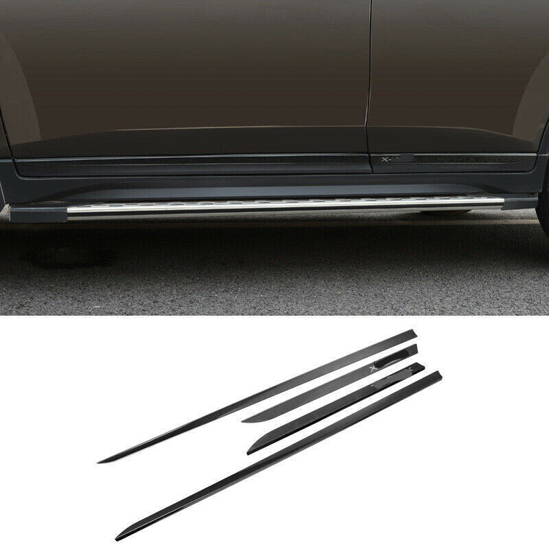 for Nissan Rogue 2014-2020 Black Steel Side Door Body Guard Molding Strips Cover