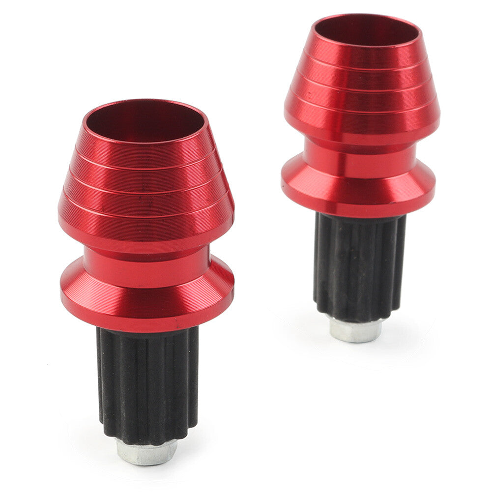 7/8 Pair CNC Bar End Plugs Sliders Hand Grips Handlebar Motorcycle Aluminum Red