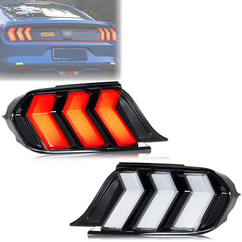 2Pcs LED Tail Lights for Ford for Mustang 2015-2023 Animation Sequential Rear Lamps