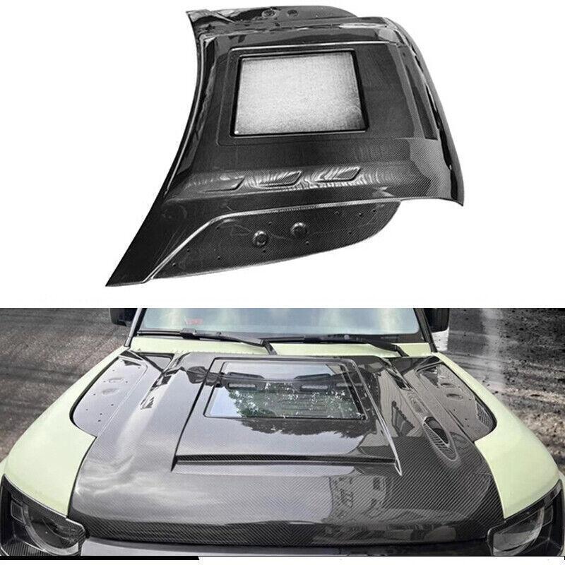Dry carbon fiber front hood panel Enginne protective cover for Land Rover for Defender 2020-24