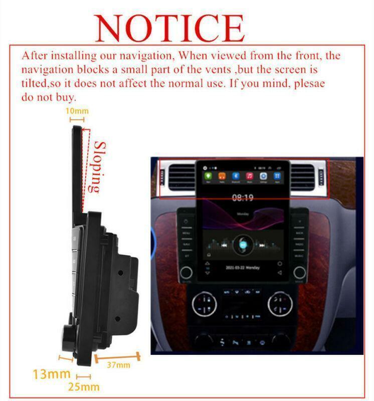 2007-2013 for Chevy Silverado for GMC 9.5 Android 10.1 Stereo Radio GPS Player Wifi