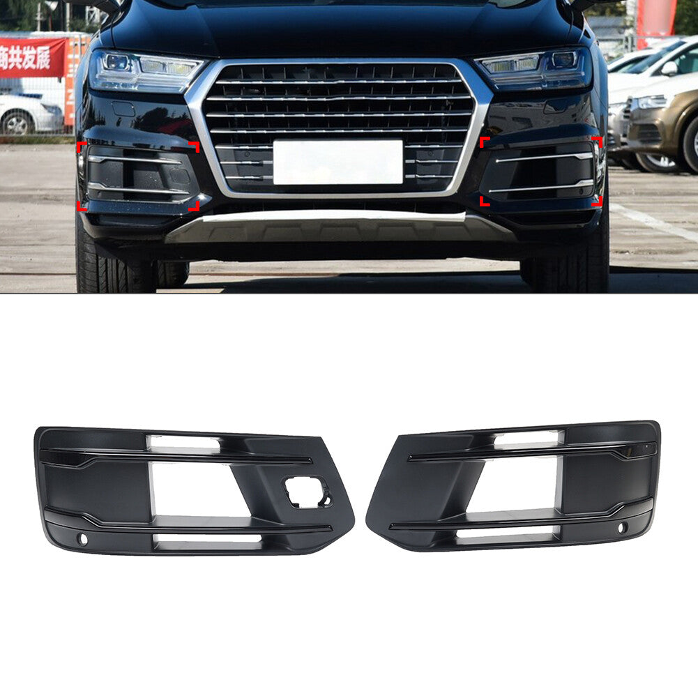 Fog Light Grille 4M0807681T 4M0807682T Fit for Audi Q7 Standard Model 2016-2019
