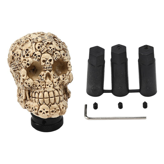 Universal Skull Gear Shifter Skeleton Car Modified Manual Gear Shift Knob Beige