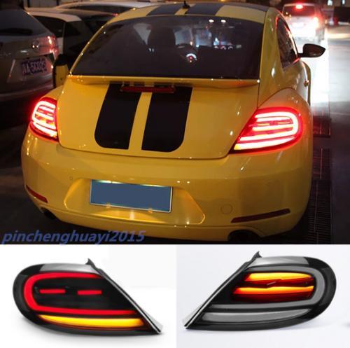 Suitable for Volkswagen Beetle 2013-2021 LED Smoke Black Left + Right Rear Taillights (1 pair)