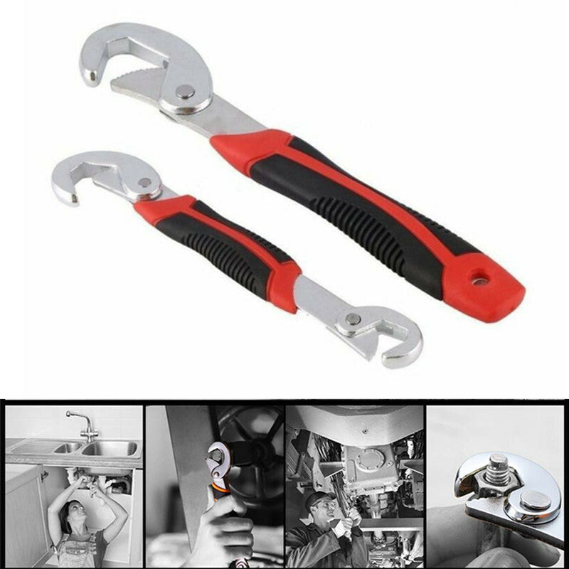 2Pcs Adjustable Spanners Multi-function Heavy Duty Torque Wrench Car Repair Tool