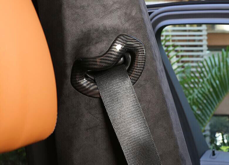 for BMW X7 G07 2019-2022 Carbon Fiber Color Interior for Seat Belt Buckle Cover Trim