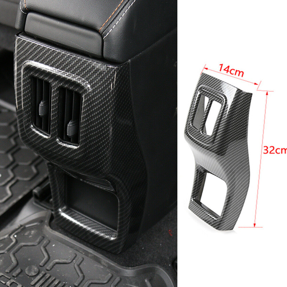 Carbon Fiber ABS Armrest Storage Box Rear Air Vent Trim for Jeep Compass 2017-20
