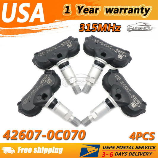 4x TPMS Tire Pressure Sensor 42607-0C070 for Toyota for Sienna Tundra Sequoia 06-17