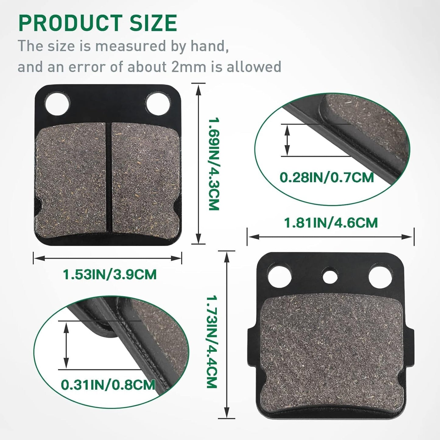 Brake Pad for Yamaha Banshee 350/Blaster 200/Wolverine 350/Warrior 350/Raptor125