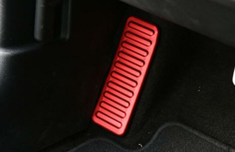 Red Aluminum Non-slip Pedal Left Side Foot Rest Trim for Ford for Mustang 2015-2022
