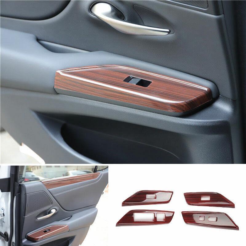 for Lexus ES250 300h 350 2019-2022 Red Wood Grain Window Lift Panel Switch Cover