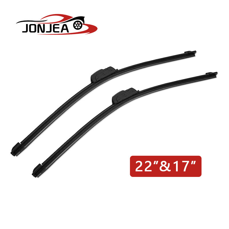 22 and 17 Inch Windshield Wiper Blades J-hook Bracketless Frameless 1 Pair
