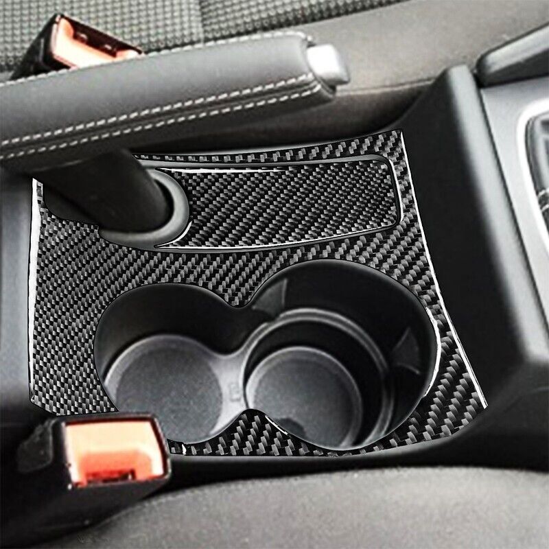 Real Carbon Fiber Car Water Cup Holder Frame Cover Trim for Audi A3 S3 2006-07