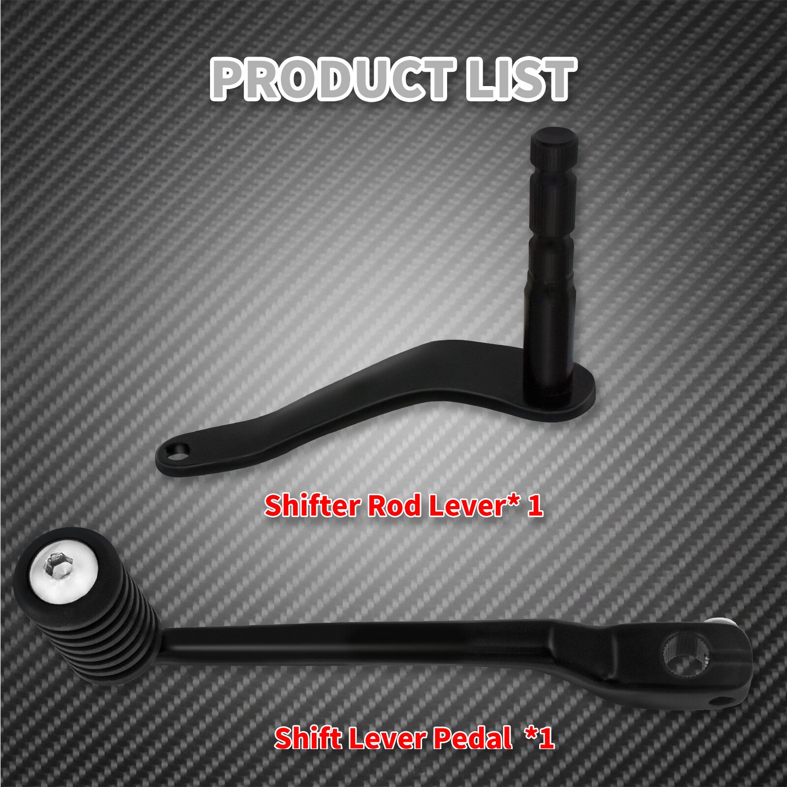 Black Gear Shifter Shift Rod Lever Arm Set Fit for Harley Solftail FL 2018-2022