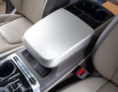 for Kia Carnival 2022-2023 Matte Silver Central Armrest Storage Box Cover Trim