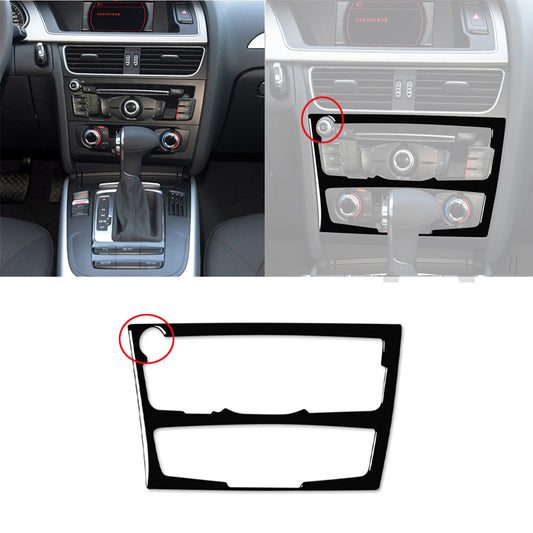 Gloss Black Central Console AC CD Switch Panel Trim for Audi Q5 8R SQ5 2009-2017