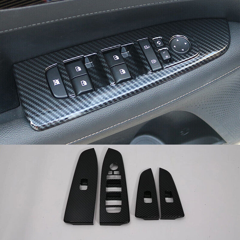for Kia Forte/K3 2019-2021 Carbon Fiber Car Window Lift Switch Panel Cover Trim