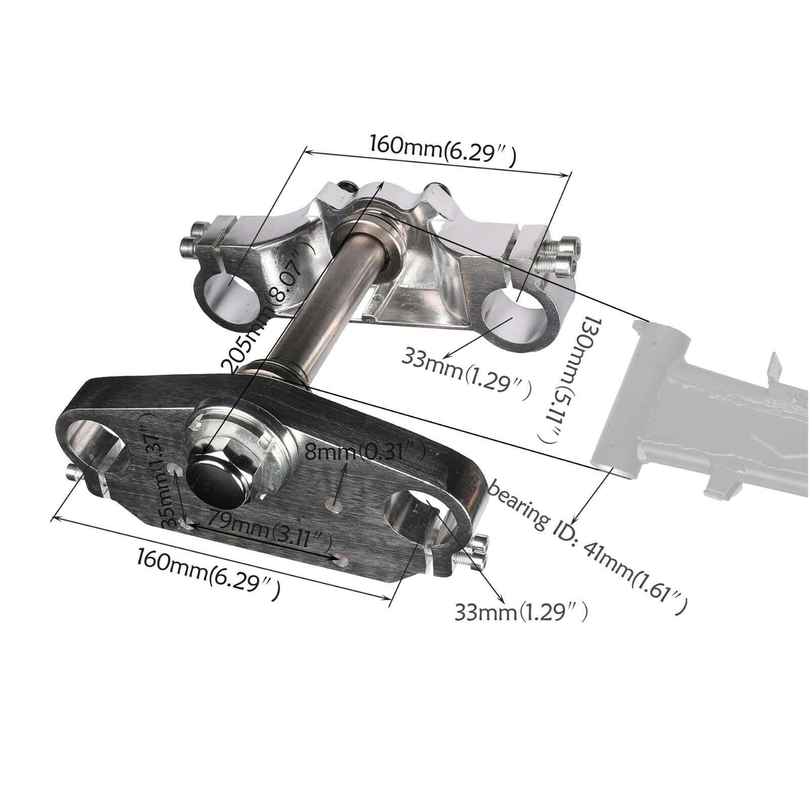 25-inch front fork impact three-tree clamp dirt pit bicycle Taodao SSR Apollo CRF50 70