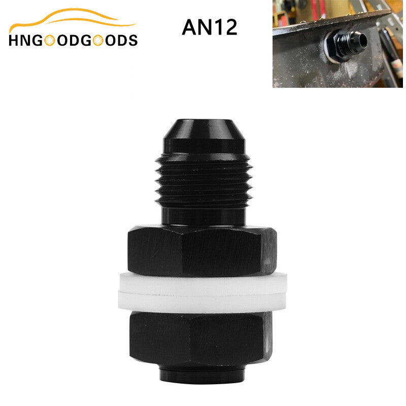 1 piece male connector 12AN bulk connector fuel cell accessories adapter aluminum straight-line connector