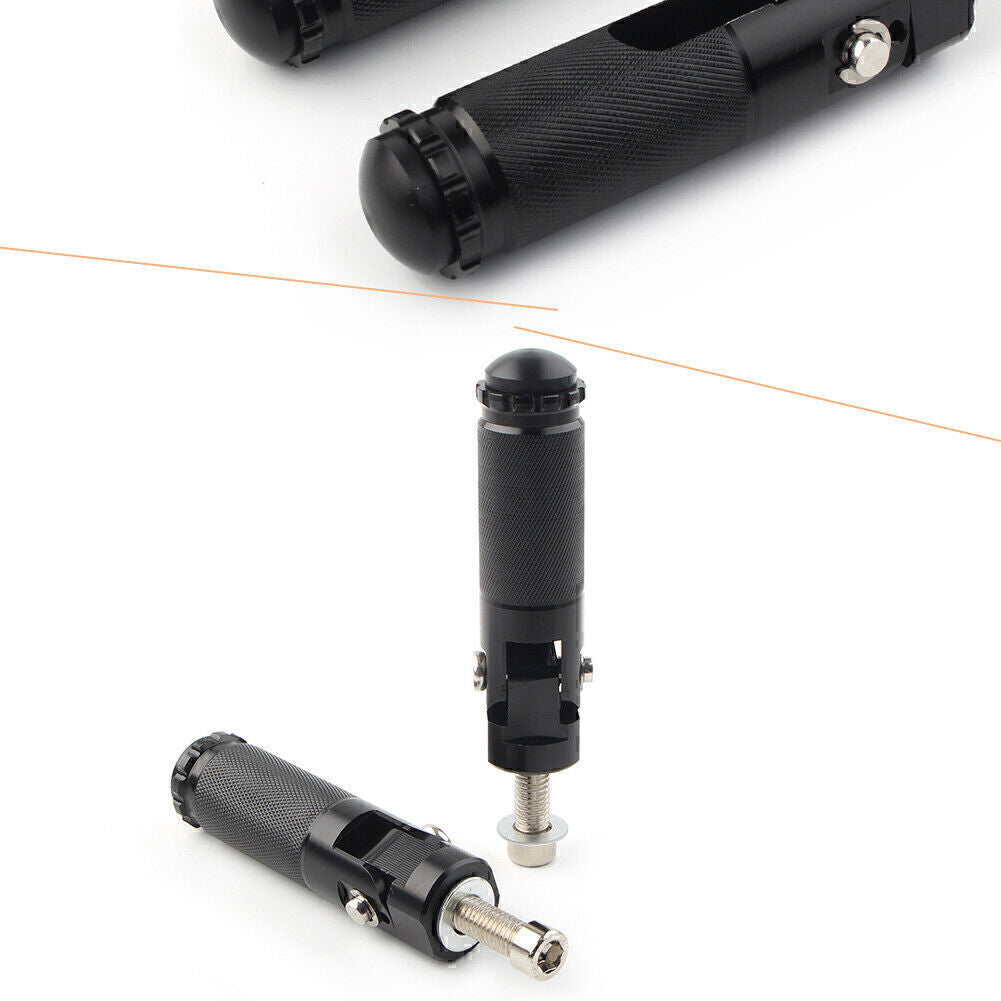 CNC Universal Bike Folding Foot Pegs Footpegs Rear Set Pedals Black