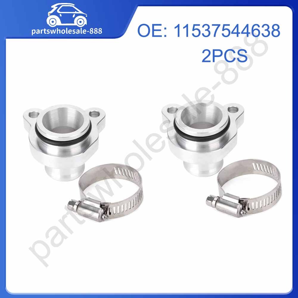 Aluminum coolant hose fittings for BMW 335i and 335xi 11537544638
