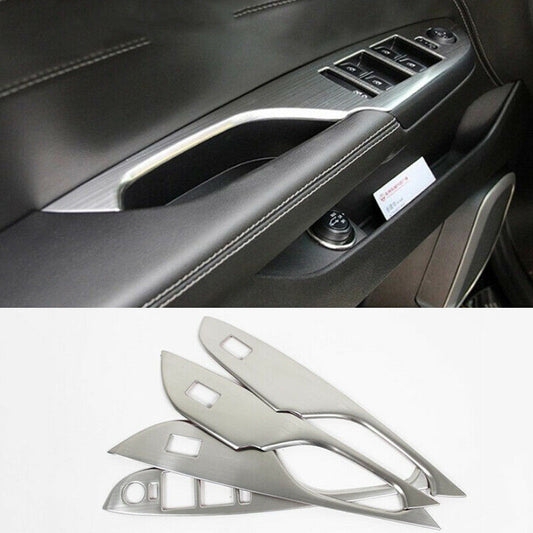 for Cadillac SRX 2010-15 Matte Silver Inner Window Lift Panel Switch Cover Trim