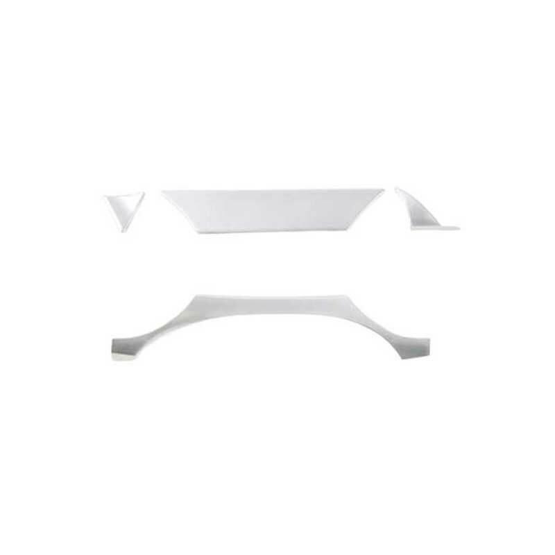 Fit for Ford for Mustang 2015-2022 Silver Central Console Instrument Strip Trim 4PCS