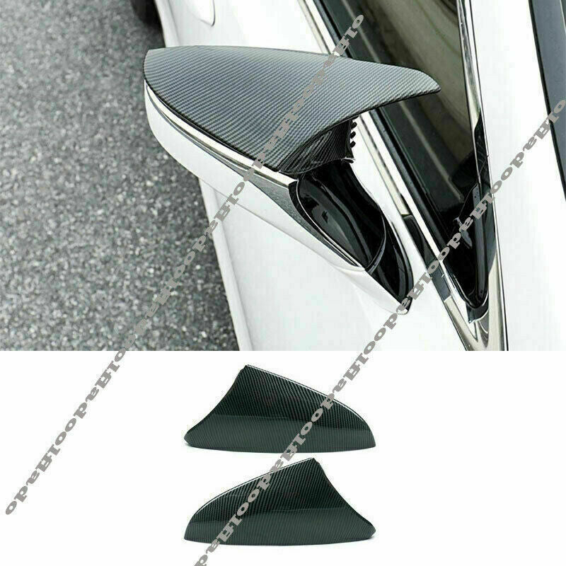 for Lexus for ES LS LC UX RC 2019-22 Carbon Fiber Ox Horn Rearview Mirror Cover Trim