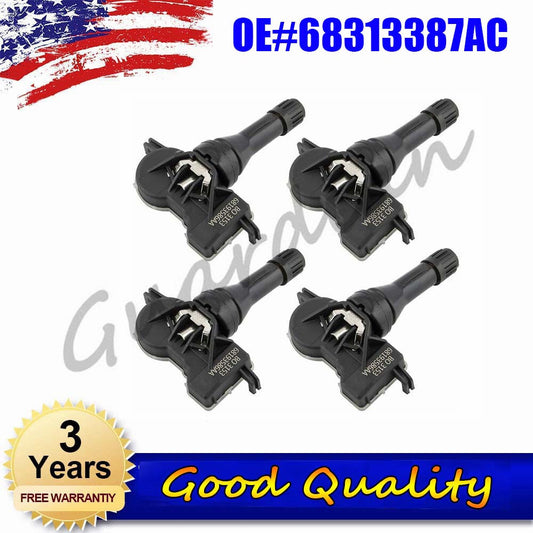 4x TPMS Tire Pressure Sensor 68313387AC for Jeep Renegade Grand Cherokee for Fiat