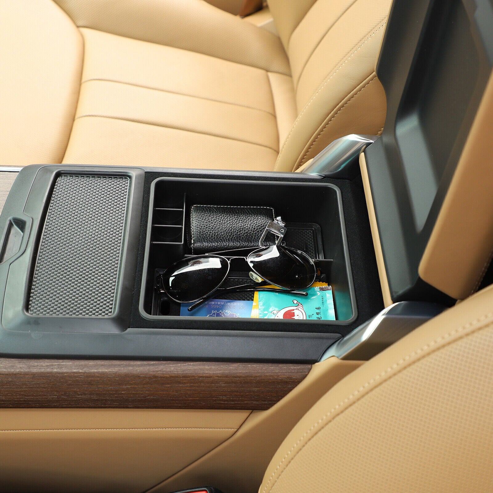 Black Console Armrest Storage Box Tray For LR for Range Rover Sport/Vogue 23-2025
