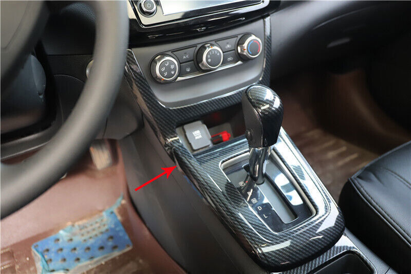 Console Gear Shift Frame Cover Trim Fit for Nissan Sentra 2013-2019 Carbon Fiber