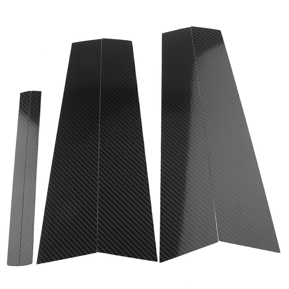 Window B Pillar Trim Cover Decoration Carbon Fiber Fit for BMW 1 Series E81 2017