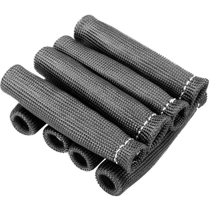 8x Car Black Protection Spark Plug Wire Boots Protector Sleeve Heat Shield Cover