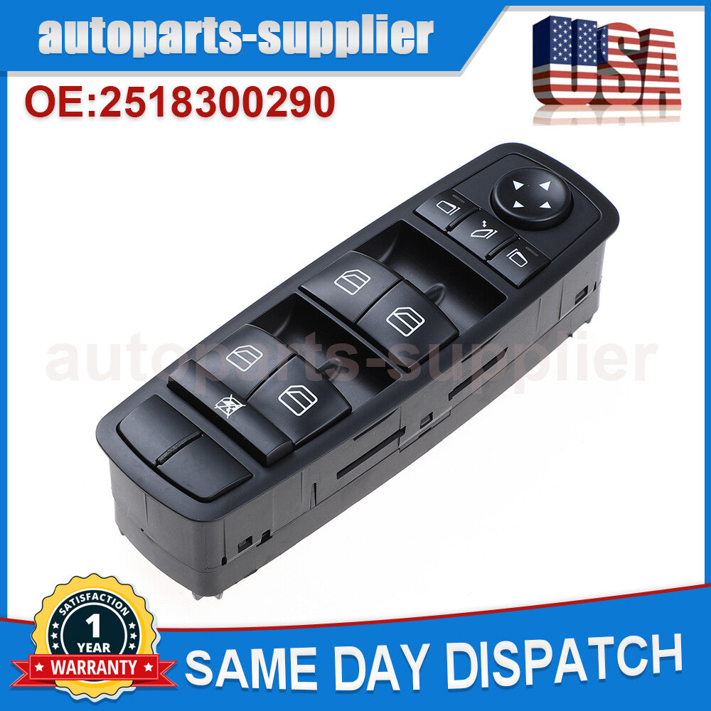 Master Power Window Switch Front Drive Side for 2007-2011 for Mercedes-Benz ML350
