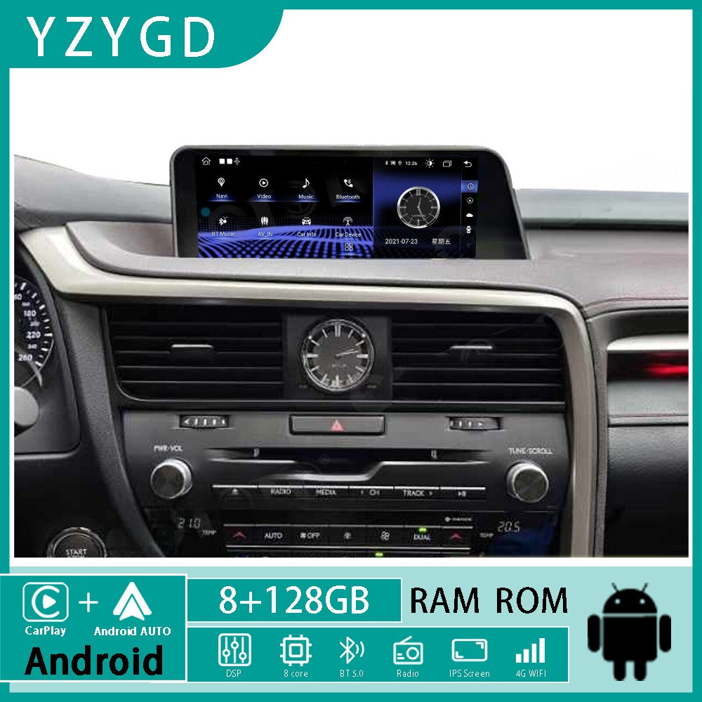 Android Car Radio for Lexus for RX RX350 RX450 2016-2021 Stereo CarPlay GPS Navi