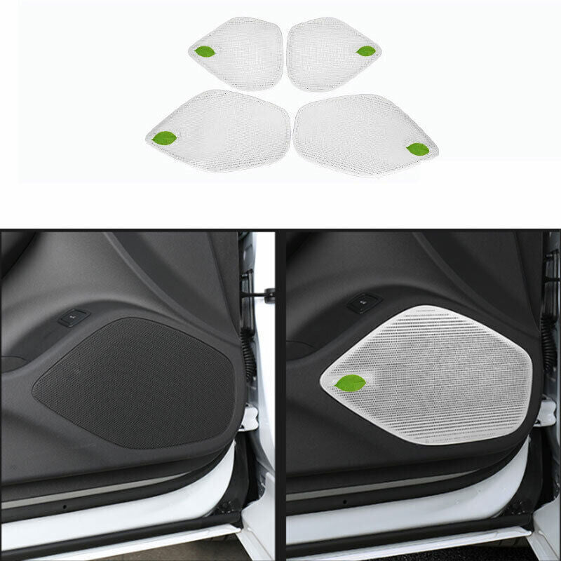 Inner Door Speaker Frame Cover Trim 4X Silver Steel for Cadillac CT5 2020-2024
