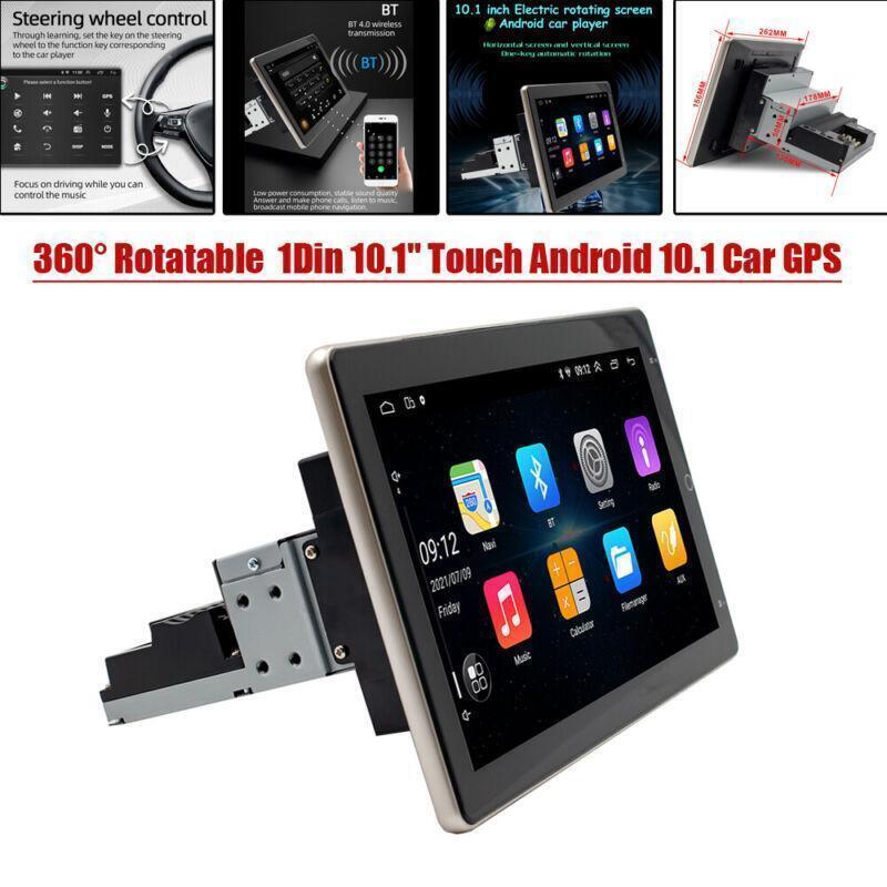 360¡ã Rotatable 1Din 10.1 Android 10.1 Car GPS Navigation WiFi FM MP5 Player