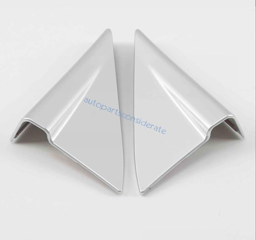 for Toyota for Land Cruiser 16-21 Matte Silver A Pillar Front Triangle Cover Trim 2P